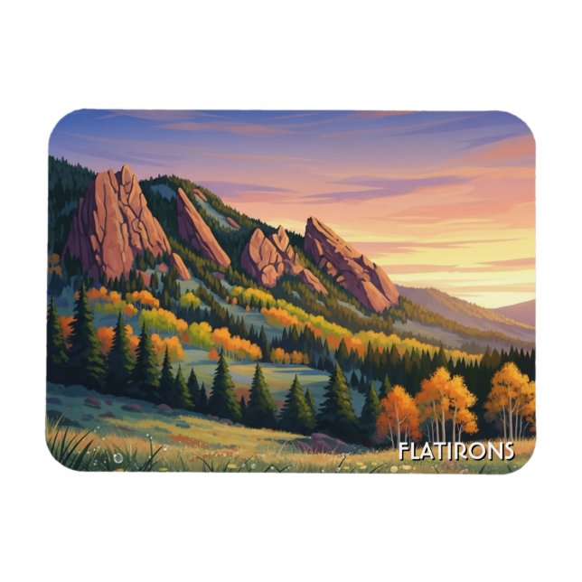 Flatirons Colorado Travel Magnet (Horizontal)