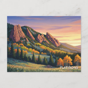 Flatirons Colorado Travel Postcard
