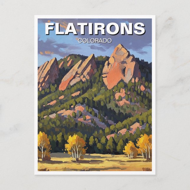 Flatirons Colorado Travel Postcard (Front)