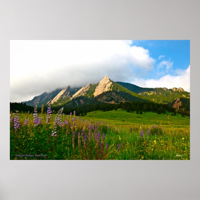 Flatirons from Chautauqua - Boulder, Colorado Poster (Front)