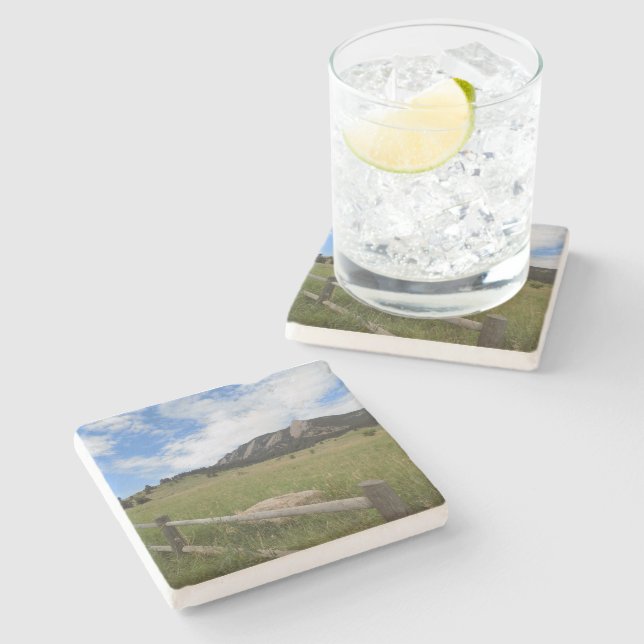 Flatirons Meadow  Stone Coaster (Side)