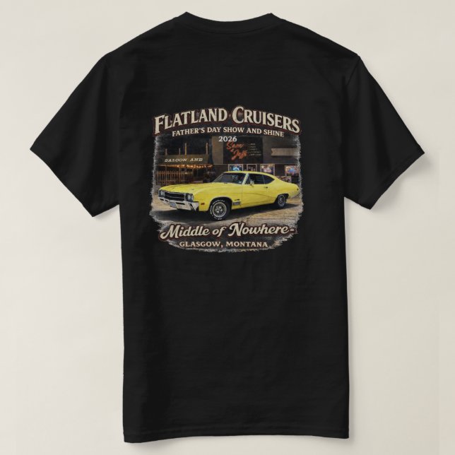 Flatland Cruisers Father’s Day Show & Shine T-Shir T-Shirt (Design Back)