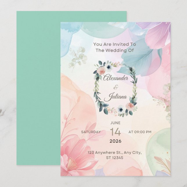 Flats invitation card (Front/Back)
