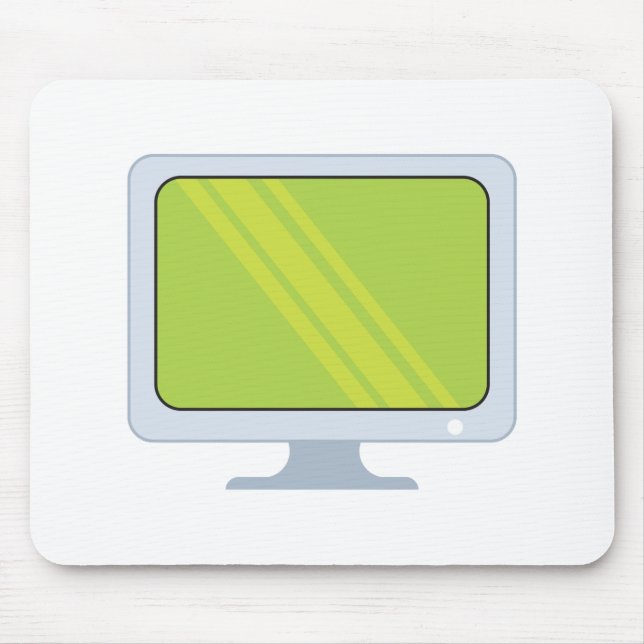 flatscreen pc monitor vector design mouse pad (Front)