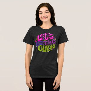Flatten the Curve - Retro Colourful Tri-Blend Shir Shirt