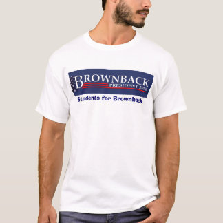 FLATTENED EMBOSSED BROWNBACK PRESIDENT 2008 BLU... T-Shirt