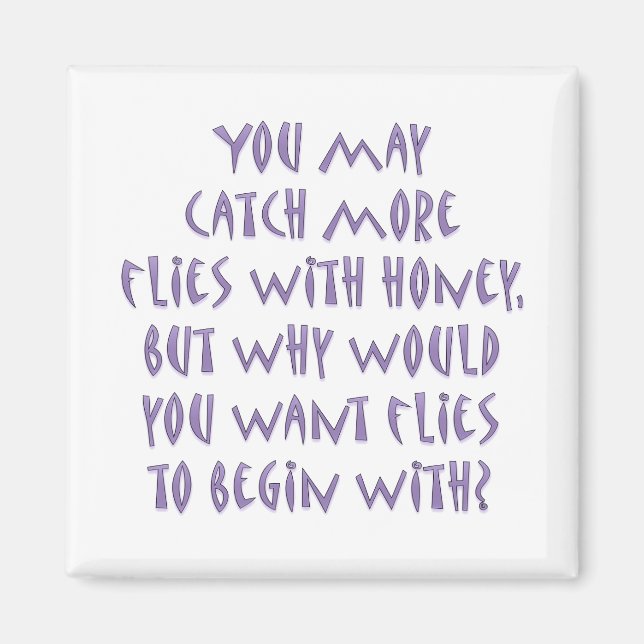 Flattery gets you nowhere magnet (Front)