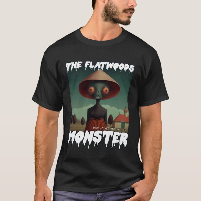 Flatwoods Monster Braxie 1952 Creepy Alien Cryptid T-Shirt (Front)