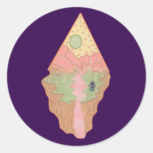 Flatwoods Monster Home Planet Cryptid Folklore Classic Round Sticker