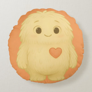 Flauschi Kissen – Das Empathie-Monster Round Cushion