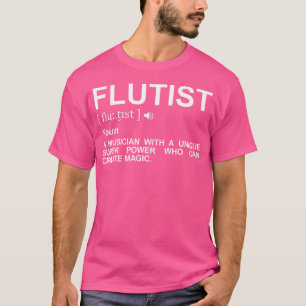 Flautist Dictionary Flute Player Woodwind Instrume T-Shirt