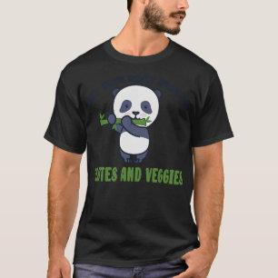 Flautist Vegetables Cute Panda Vegan Bamboo Flute T-Shirt
