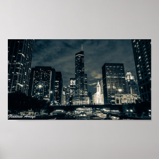 Flaviano Arroyo - Chicago By Night 1 Poster