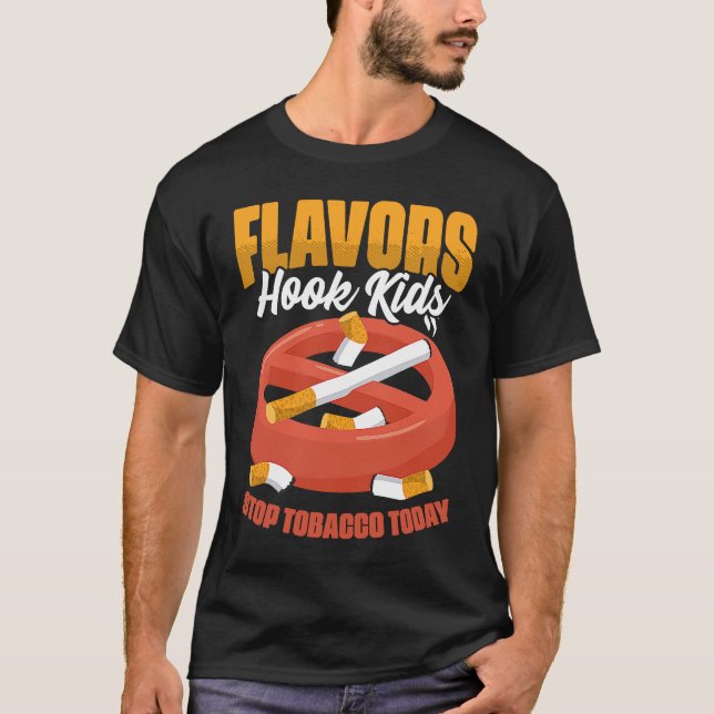 Flavors Hook Kids  Take Down Tobacco Day Anti Smok T-Shirt (Front)
