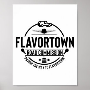 Flavortown Men And Women Foodies Gift Tees Flavort Poster