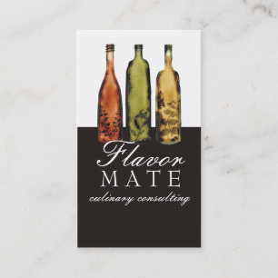 flavoued vinegars bottles cooking culinary busi... business card