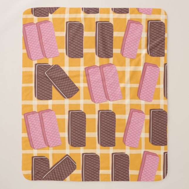 Flavoued Wafers Seamless Background Sherpa Blanket (Front)