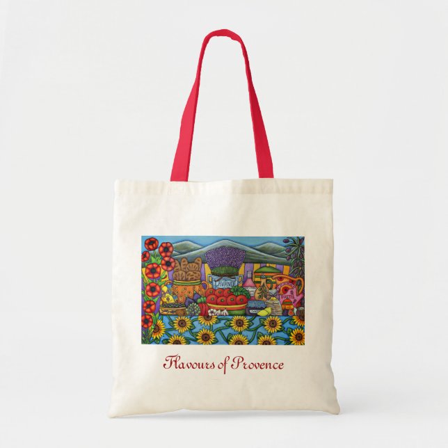 Flavours of Provence Shopping Bag by Lisa Lorenz (Front)