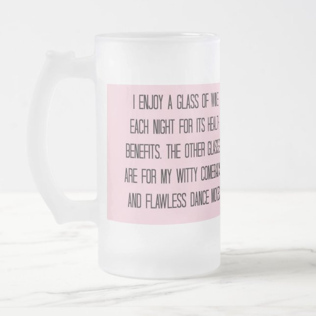 'FLAWLESS DANCE MOVES" FUNNY BEER/WINE MUG (Left)