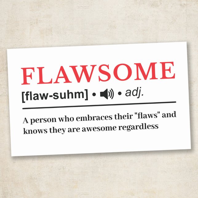 Flawsome - Customisable Dictionary Definition Rectangular Sticker (Creator Uploaded)
