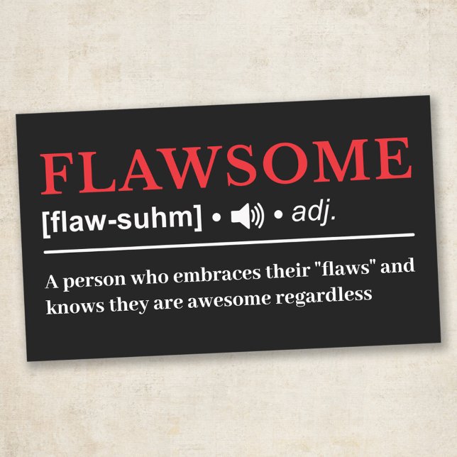 Flawsome - Customisable Dictionary Definition Rectangular Sticker (Creator Uploaded)