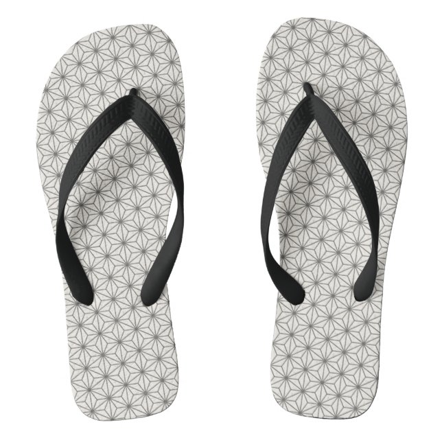 Flax-leaf pattern traditional japanese desgin jandals (Footbed)