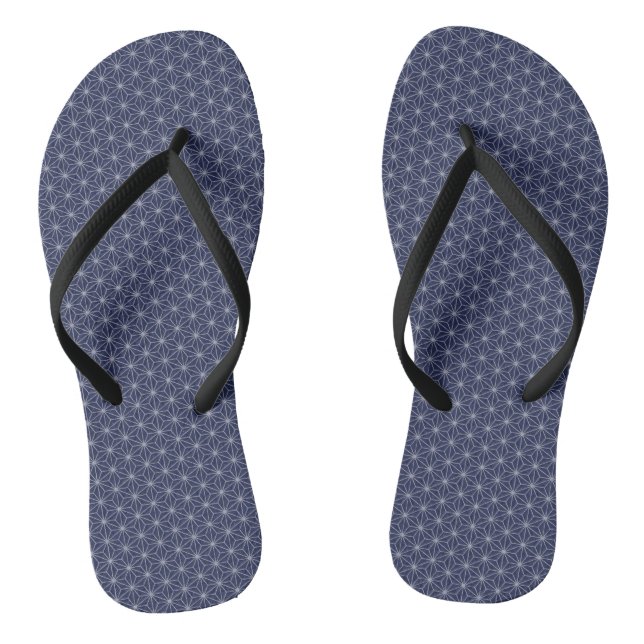 Flax-leaf pattern traditional japanese desgin jandals (Footbed)