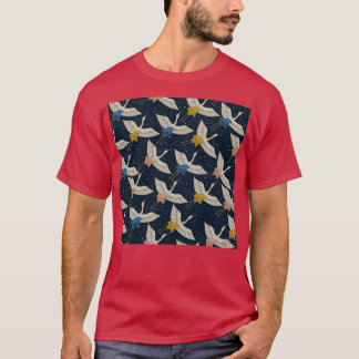 Flaying birds pattern Japanese pattern T-Shirt