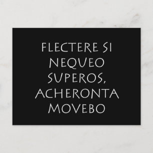 Flectere si nequeo superos Acheronta movebo Postcard