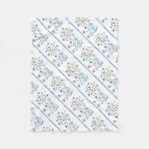 Fleece Blanket/A Beautiful Baby Boy & Carriage Blanket