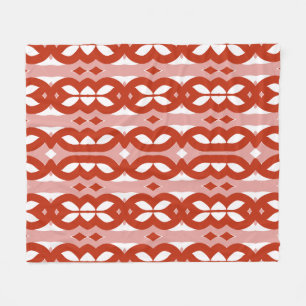 Fleece Blanket, A trendy classic red fabric design Blanket