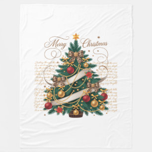 Fleece Blanket-Adult Merry Christmas Blanket