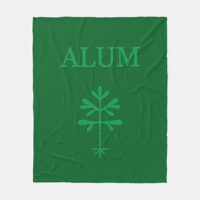 Fleece Blanket, Alum Green Blanket (Front)