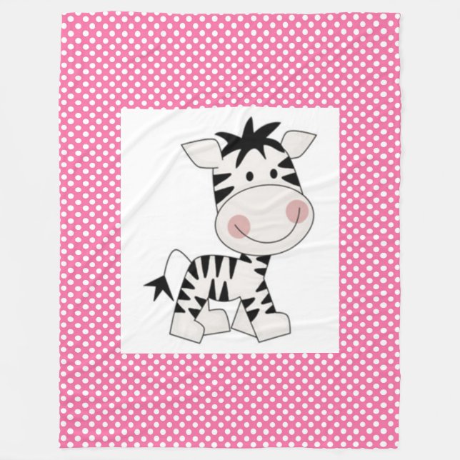Fleece Blanket/Baby Zebra Blanket (Front)