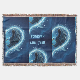 Fleece Blanket Bald Eagle Heart Forever and Ever 2