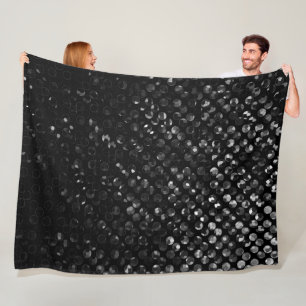 Fleece Blanket Black Crystal Bling Strass
