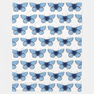 Fleece Blanket - Blue Butterfly