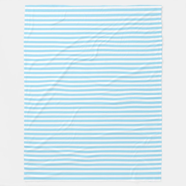 Fleece blanket Clearwater Stripe capri blue (Front)