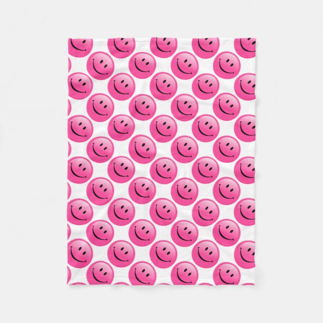 Fleece Blanket/Emoticons-Smiley faces Blanket (Front)