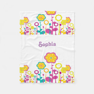 Fleece blanket for baby girls
