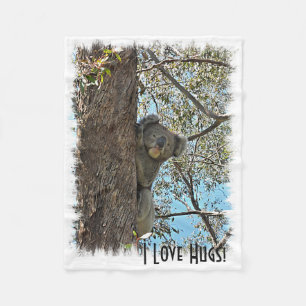 Fleece Blanket - I Love Hugs!