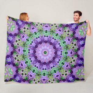 Fleece Blanket Mandala round pattern kaleidoscope 