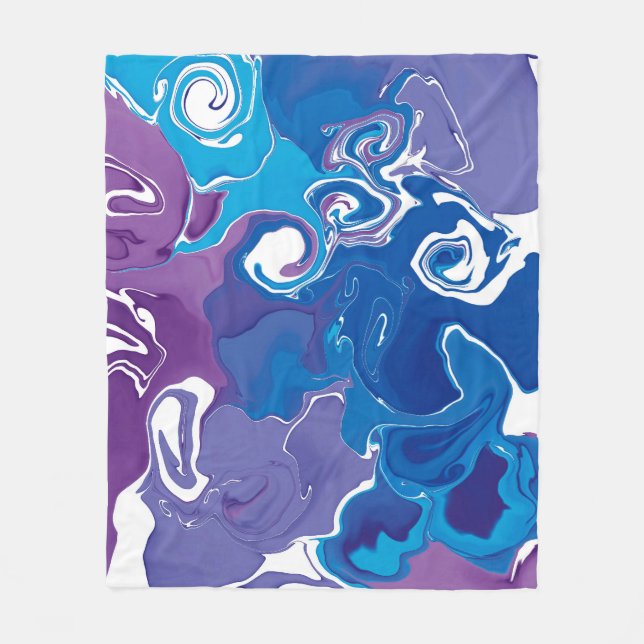 Fleece Blanket marble style design.  (Front)