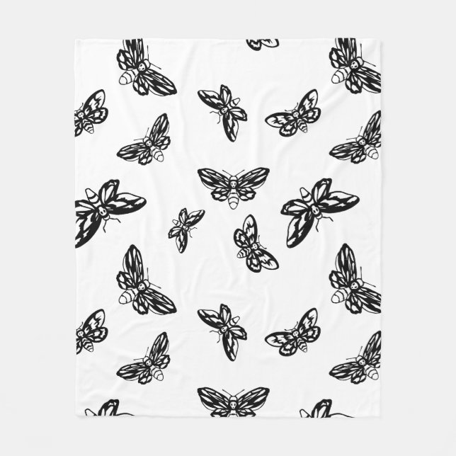 Fleece Blanket Moth Pattern (Front)