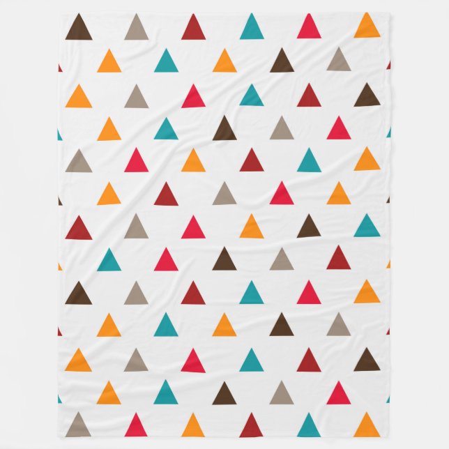 Fleece Blanket - Multi Coloured Triangles (Front)
