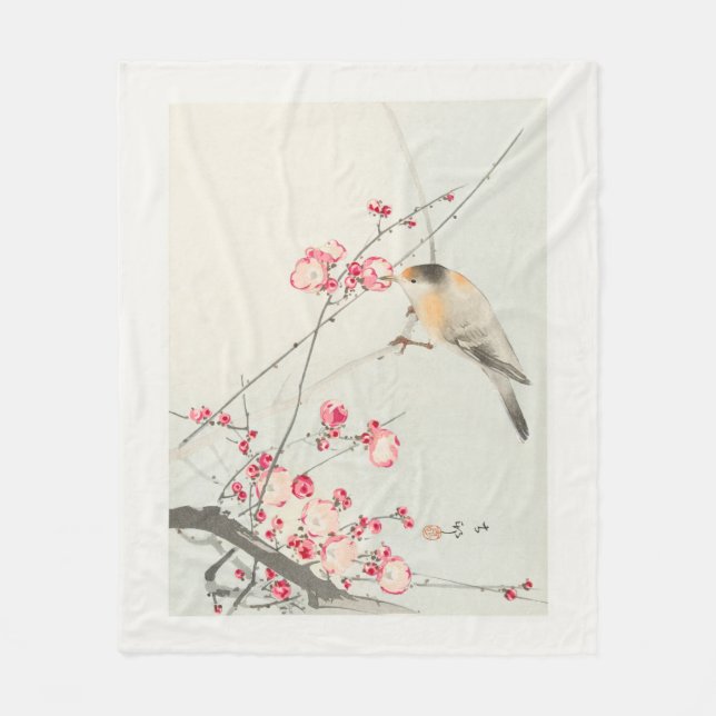 FLEECE BLANKET : OHARA KOSON : SONGBIRD + BLOSSOM (Front)