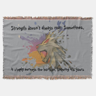 Fleece Blanket Papercut Lion & Sea Sunrise