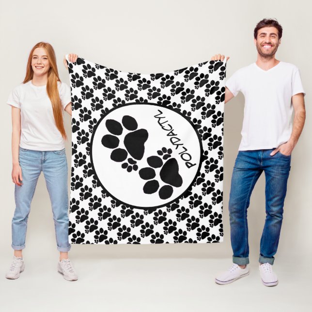 Fleece Blanket - Polydactyl Cat Paws (In Situ)