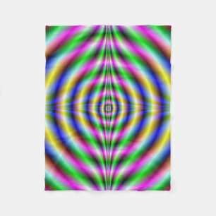 Fleece Blanket  Psychedelic Neon Eye
