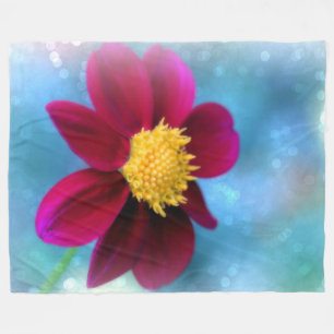 Fleece Blanket/Purple Flower Blanket